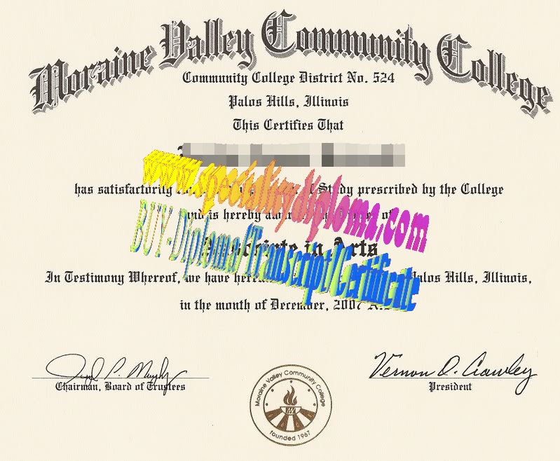 Buy moraine valley community college Diploma Online