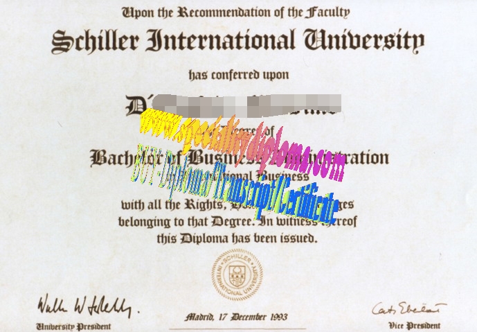 Buy schiller international University Diploma Online