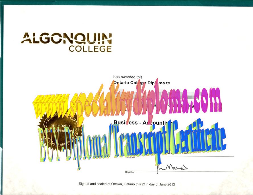 Fake Algonquin College Diploma Makers