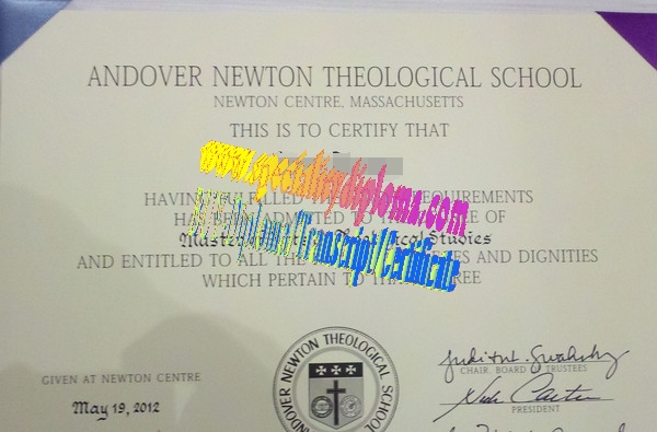 Fake Andover Newton Theological School Diploma Certificate