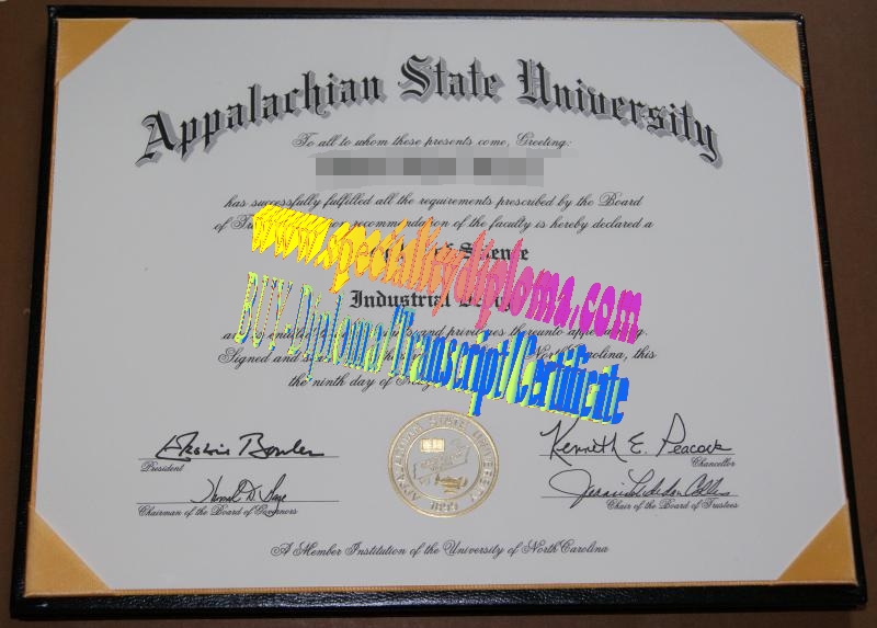 Fake Appalachian State University Diploma Certificate