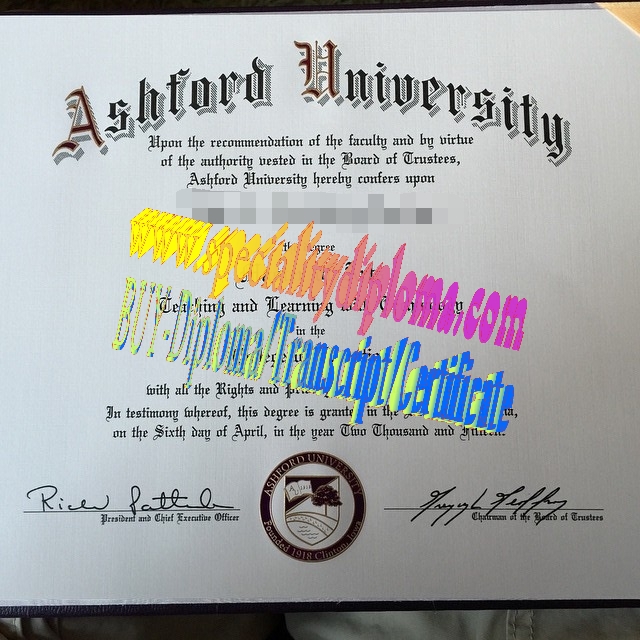 Fake Ashford University Diploma Certificate