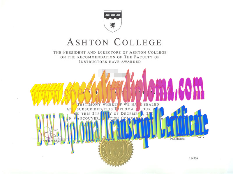 Fake Ashton College Diploma Makers