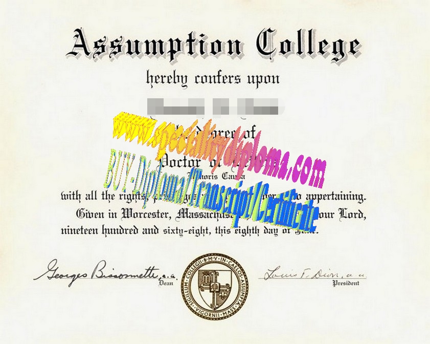 Fake Assumption College Diploma Certificate