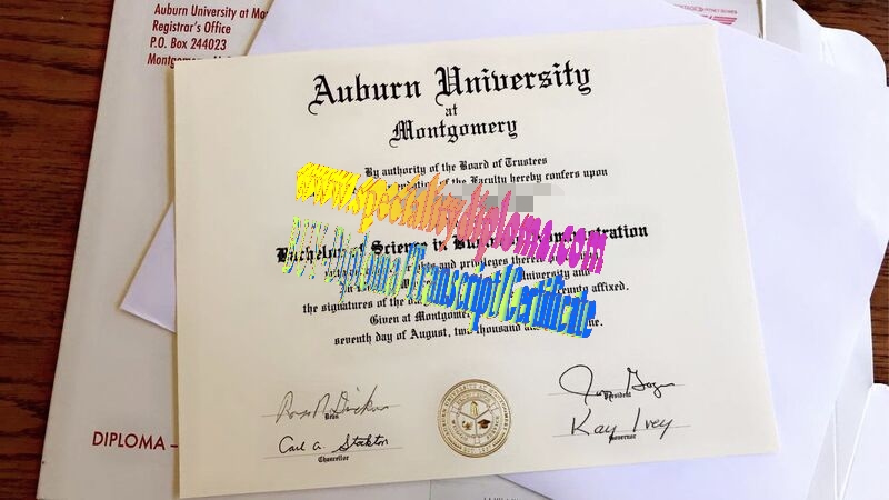 Fake Auburn University, montgomery Diploma Certificate