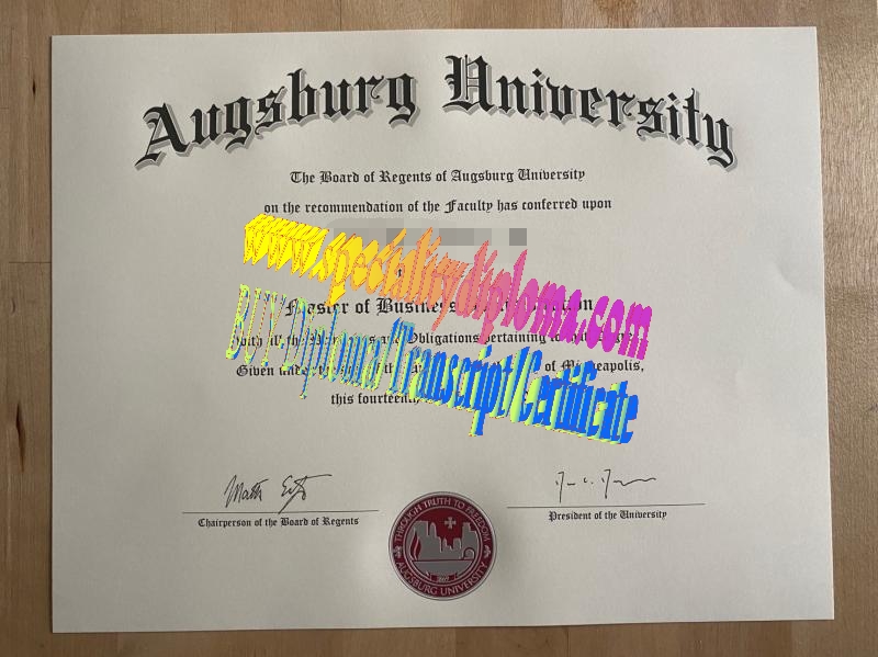 Fake Augsburg University Diploma Certificate