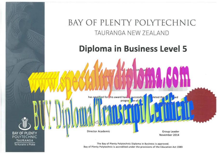 Fake Bay of Plenty Polytechnic Diploma Degree