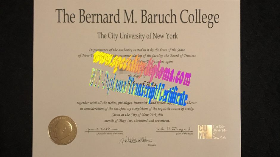 Fake Bernard M.Baruch College，CUNY Diploma Certificate