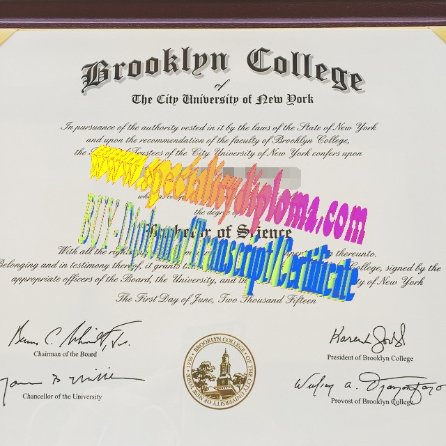 Fake Brooklyn College Diploma Certificate