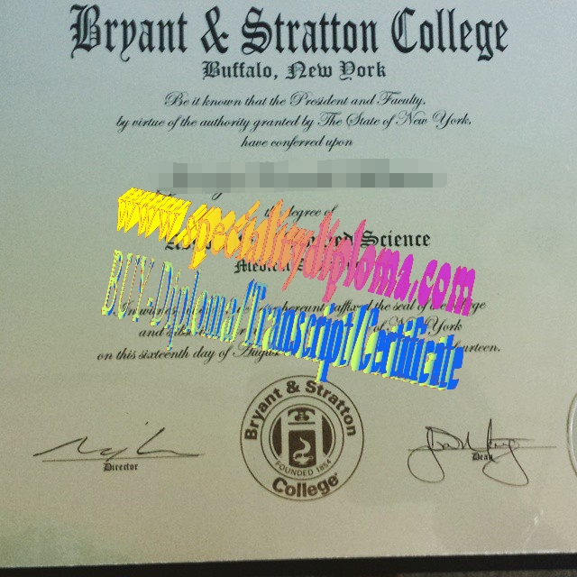 Fake Bryant  Stratton College Diploma Certificate