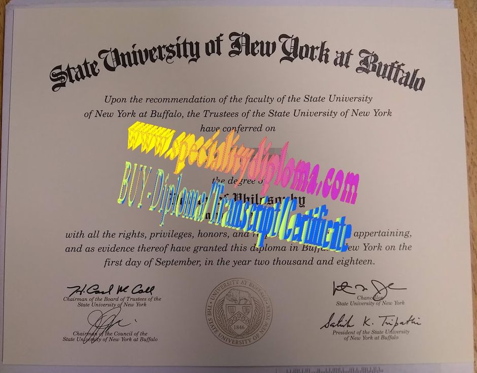 Fake Buffalo State College Diploma Certificate