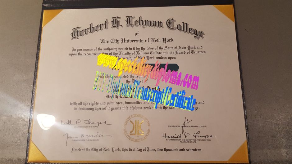 Fake CUNY Lehman College Diploma Certificate