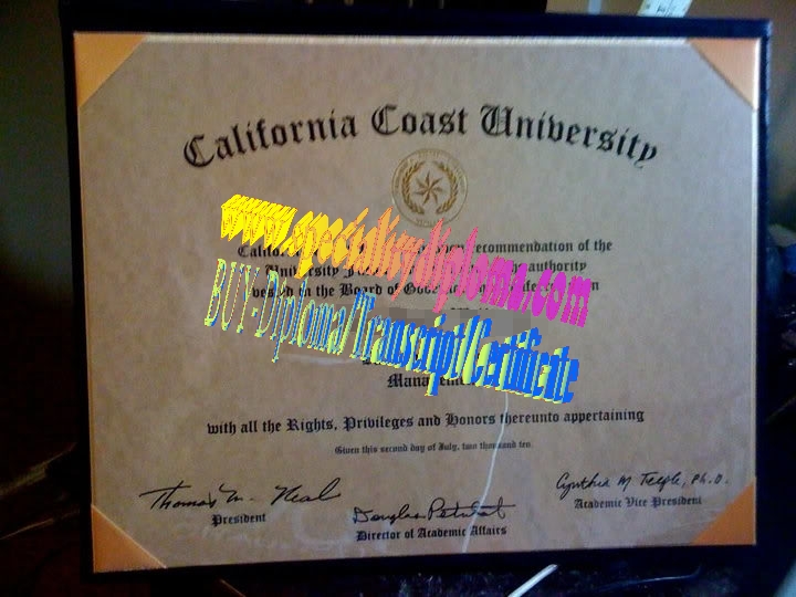 Fake California Coast University Diploma Certificate