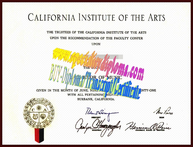 Fake California Institute of the Arts Diploma Certificate