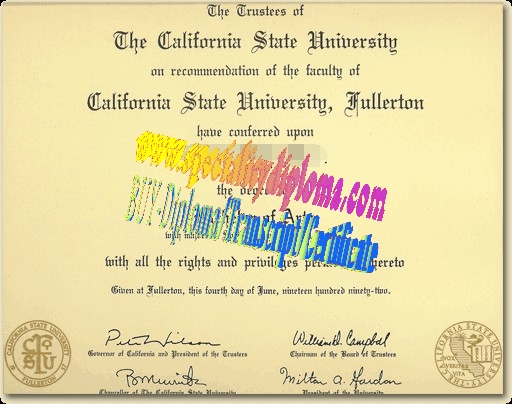 Fake California State University Diploma Certificate