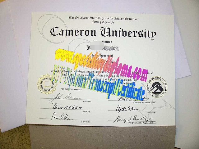 Fake Cameron University Diploma Certificate