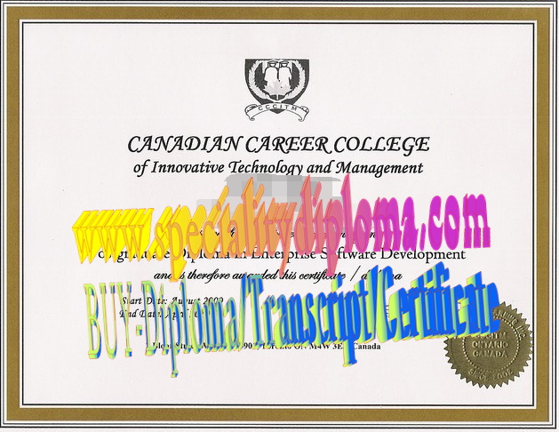 Fake Canada Career College of Innovative Technology and Management Diploma Makers