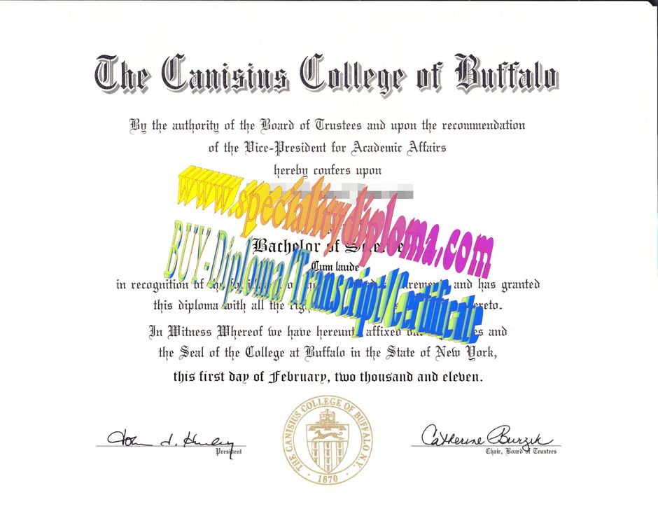 Fake Canisius College Diploma Certificate