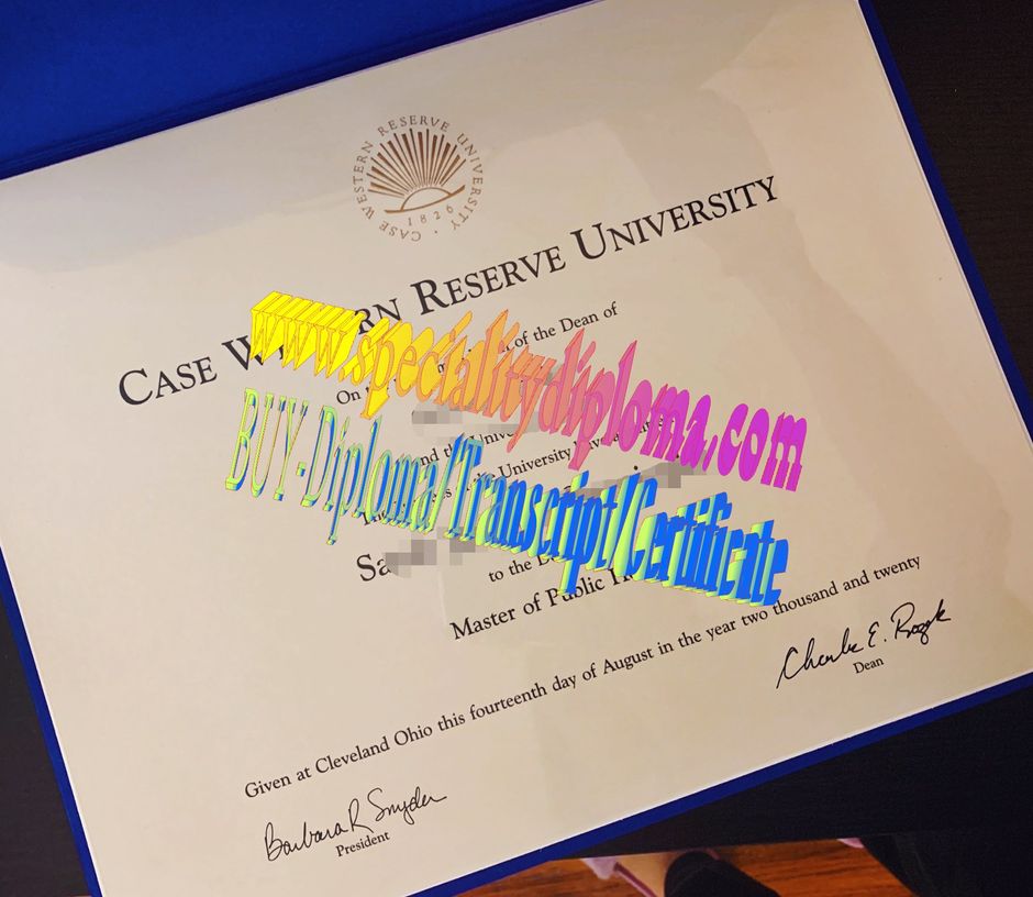 Fake Case Western Reserve University Diploma Certificate