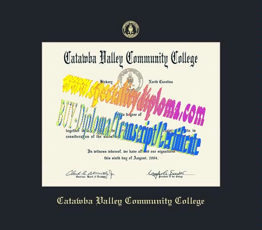 Fake Catawba Valley Community College Diploma Certificate