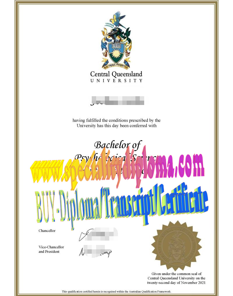 Fake Central Queensland University Diploma Degree