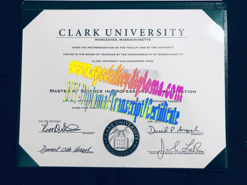 Fake Clark University Diploma Certificate