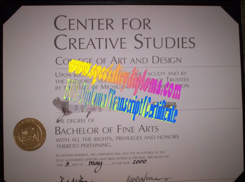 Fake College for Creative Studies Diploma Certificate