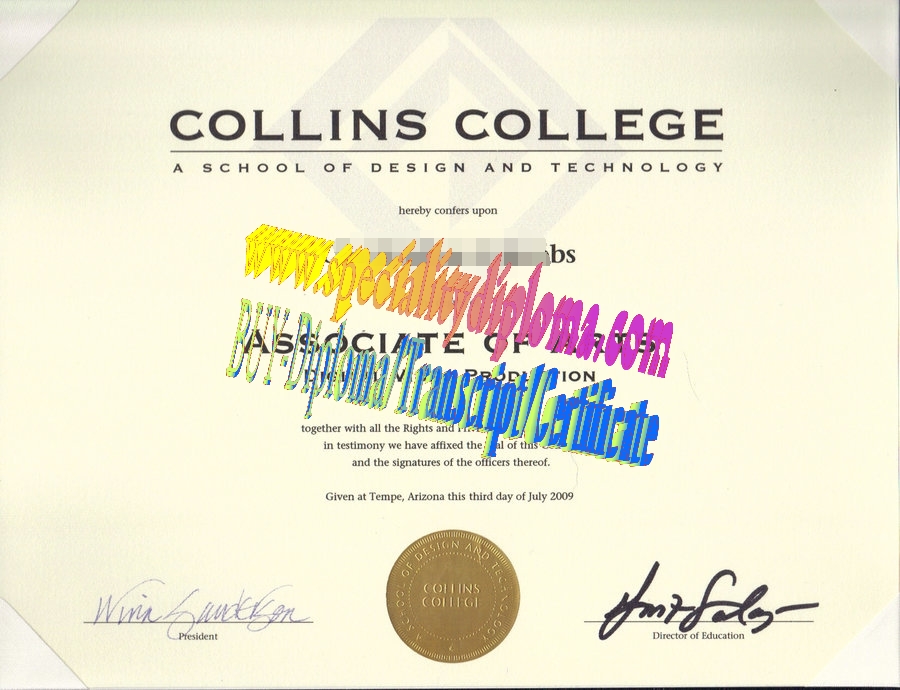 Fake Collins College Diploma Certificate