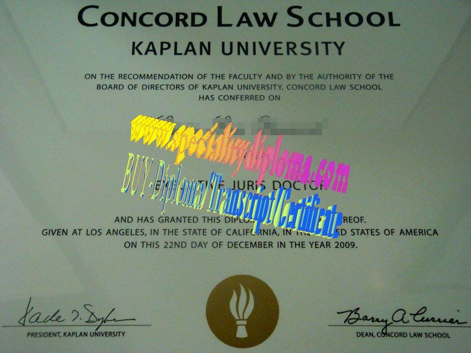 Fake Concord Law School Diploma Certificate