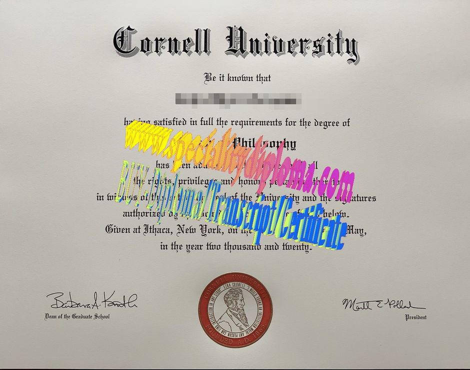 Fake Cornell University Diploma Certificate