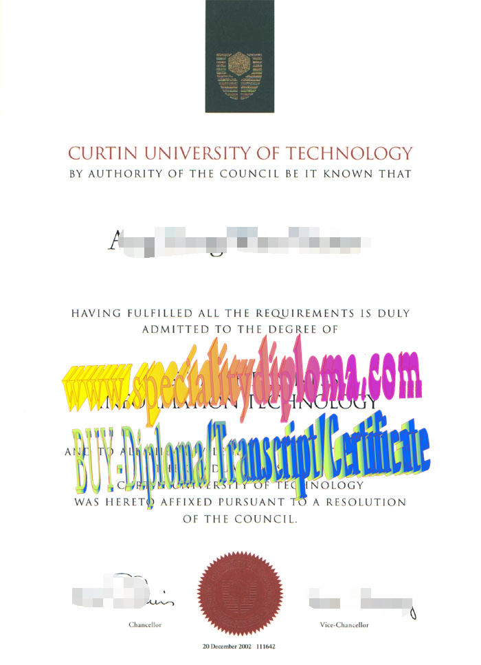 Fake Curtin University of Technology Diploma Degree