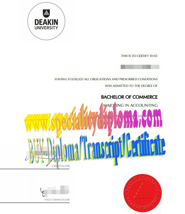 Fake Deakin University Diploma Degree