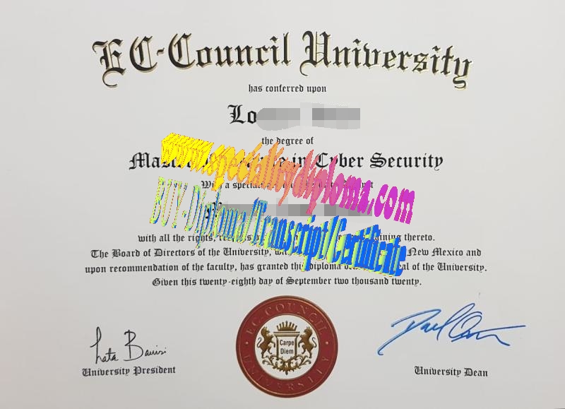 Fake EC Council university Diploma Certificate