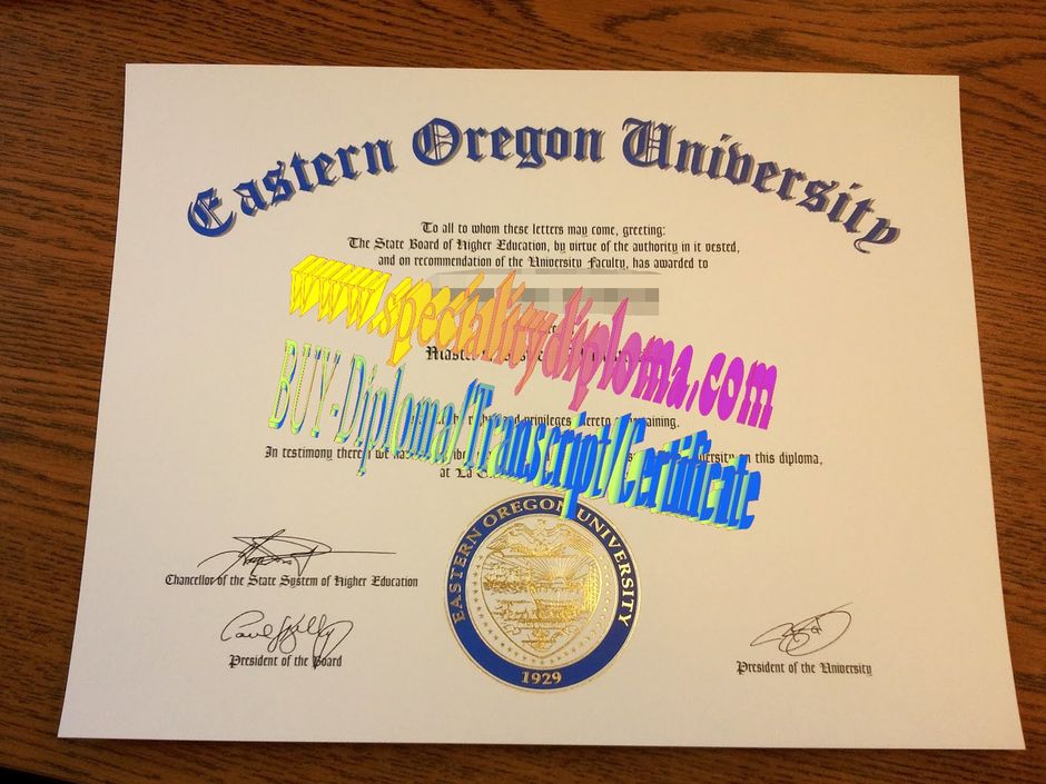 Fake Eastern Oregon University Diploma Certificate