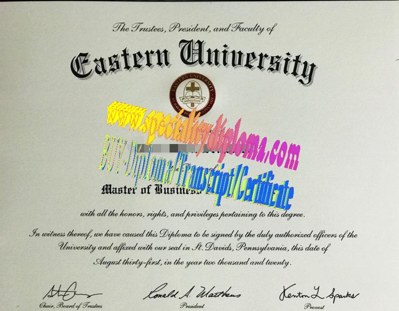 Fake Eastern University Diploma Certificate