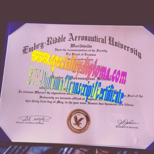 Fake Embry Riddle Aeronautical University Diploma Certificate