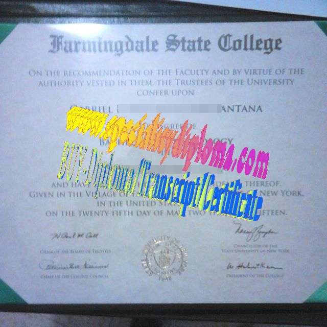 Fake Farmingdale State College2015 Diploma Certificate