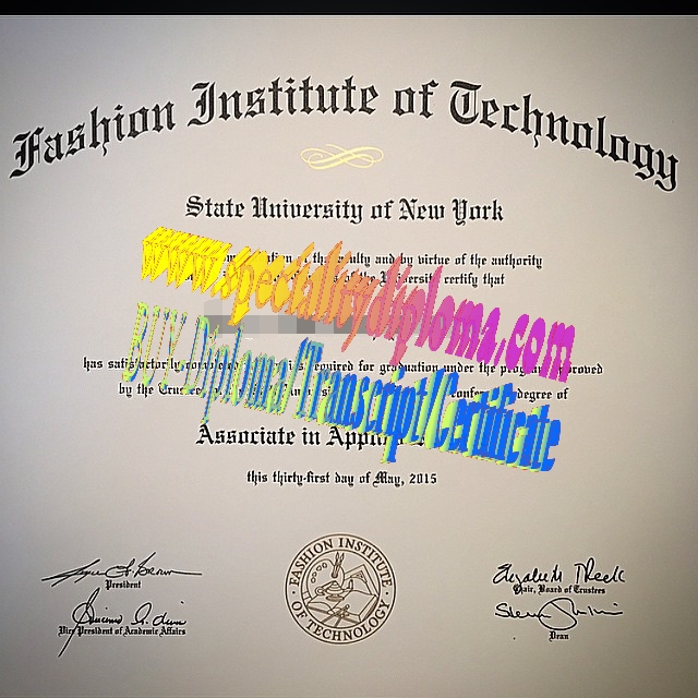 Fake Fashion Institute of Technology Diploma Certificate