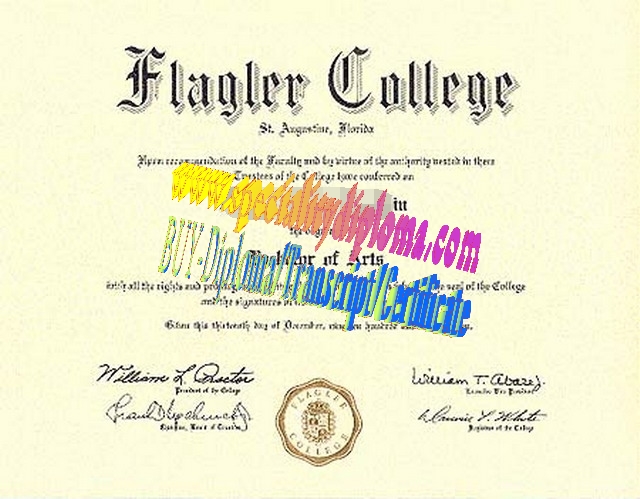 Fake Flagler College Diploma Certificate