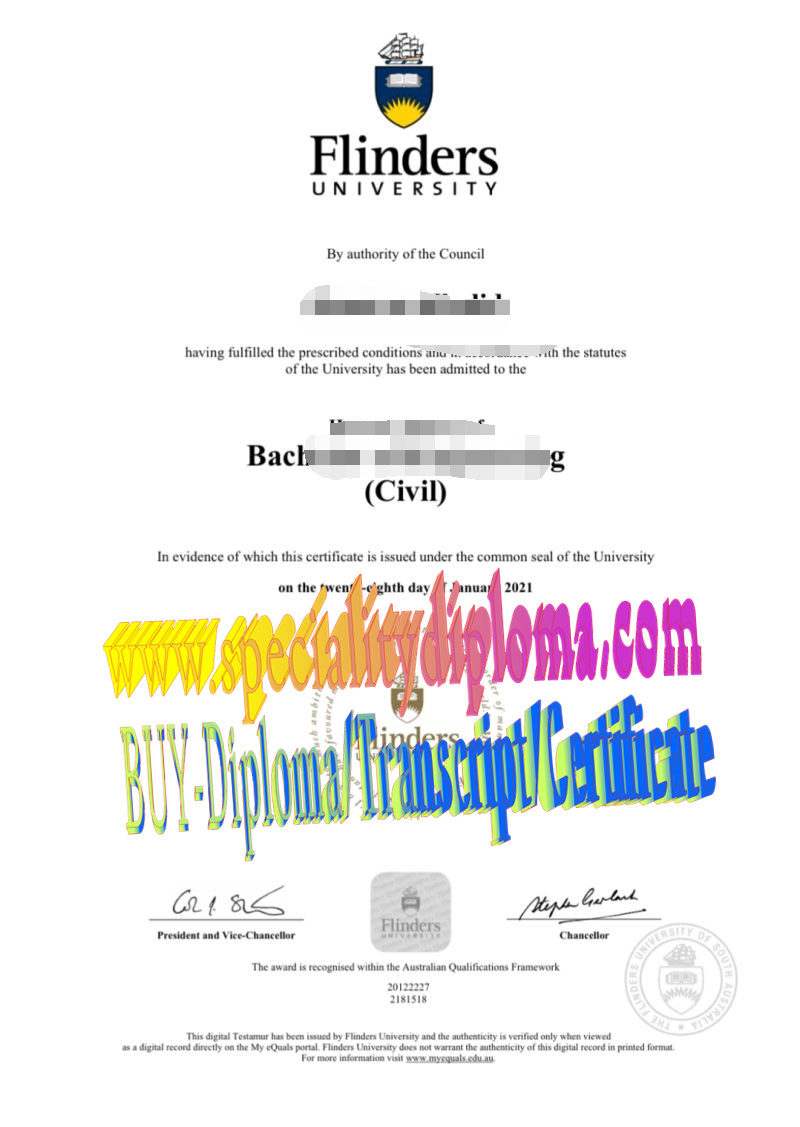 Fake Flinders University Diploma Degree