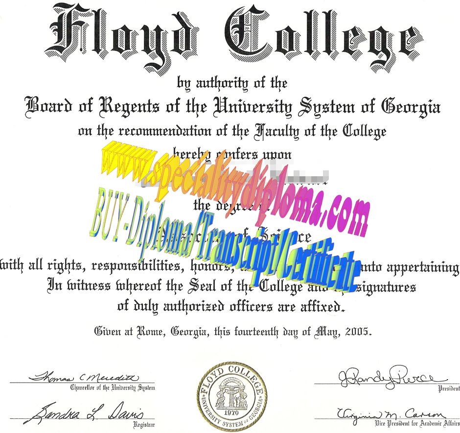 Fake Floyd College Diploma Certificate