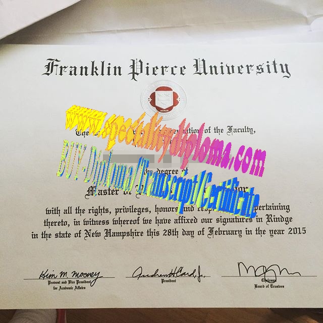 Fake Franklin Pierce University Diploma Certificate