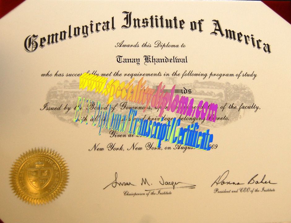 Fake Gemological Institute of America Diploma Certificate