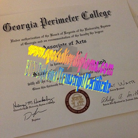 Fake Georgia Perimeter College Diploma Certificate