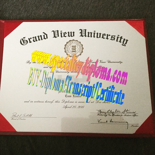 Fake Grand View University Diploma Certificate