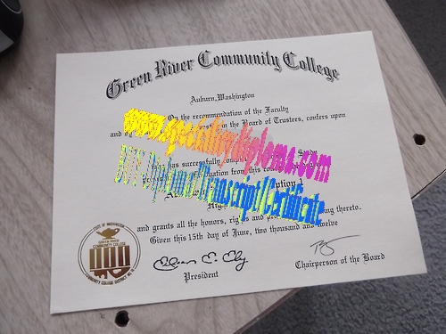 Fake Green River Community College Diploma Certificate