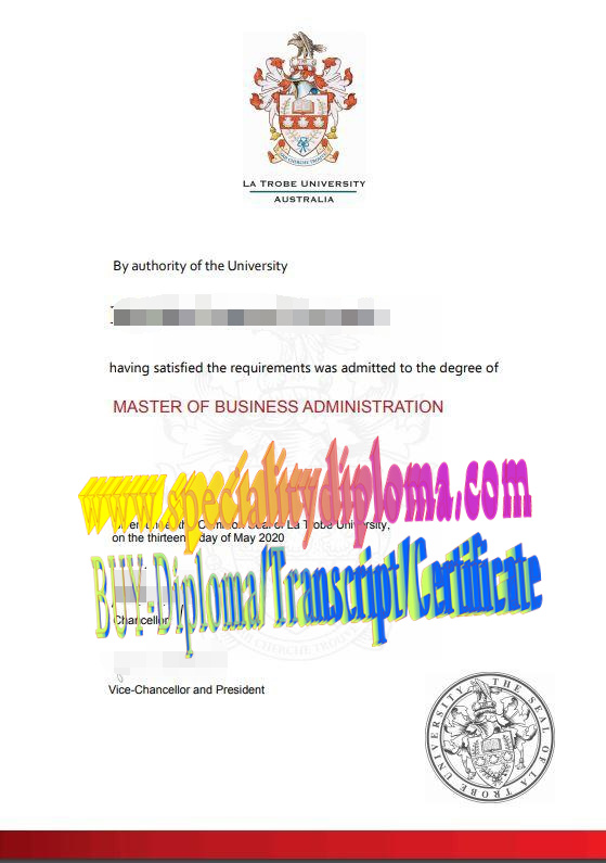 Fake La Trobe University Diploma Degree