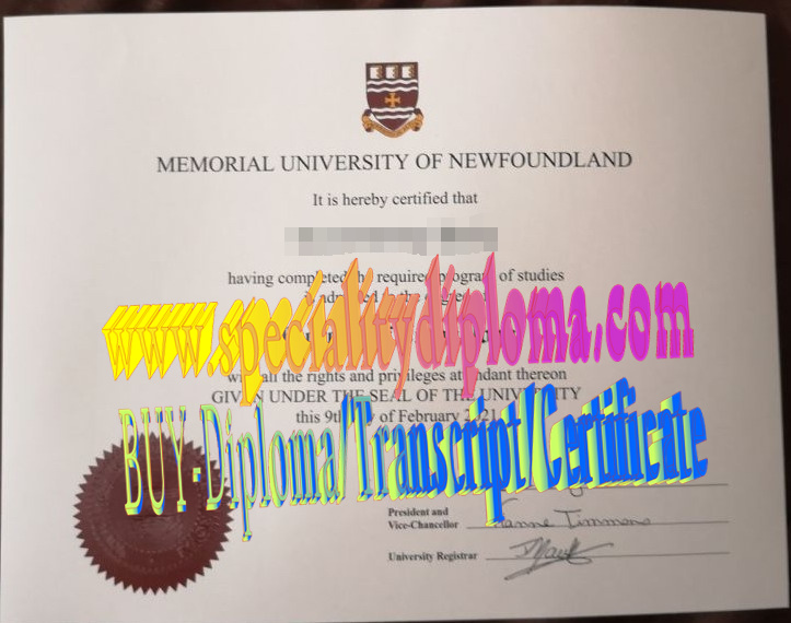 Fake Memorial University of Newfoundland Diploma Makers