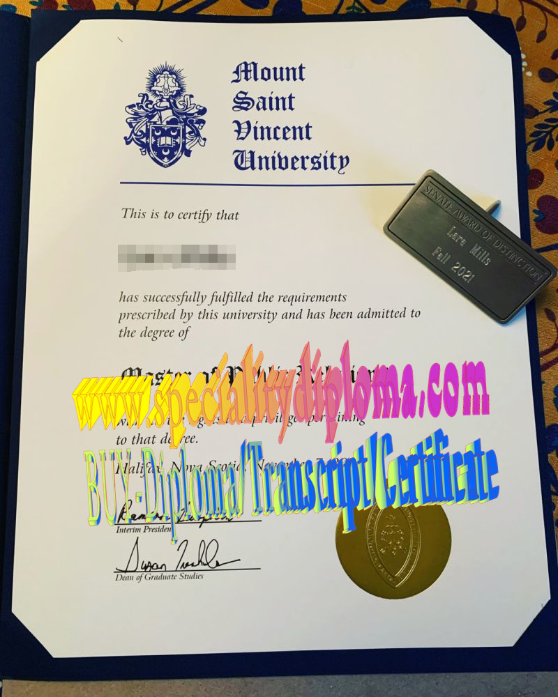 Fake Mount Saint Vincent University Diploma Makers