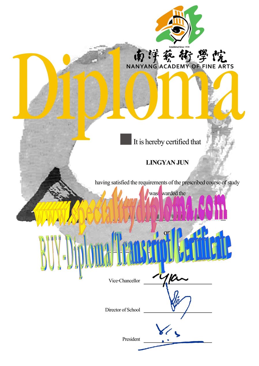 Fake Nanyang Academy of Fine Arts Diploma